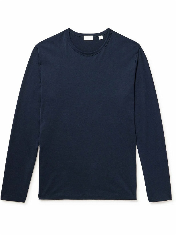 Photo: Håndværk - Pima Cotton-Jersey T-Shirt - Blue