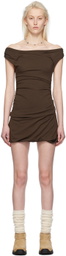 OPEN YY SSENSE Exclusive Brown Minidress