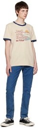 Nudie Jeans Off-White Ricky 'Push The River' T-Shirt