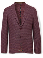 Etro - Slim-Fit Textured-Cotton Blazer - Purple