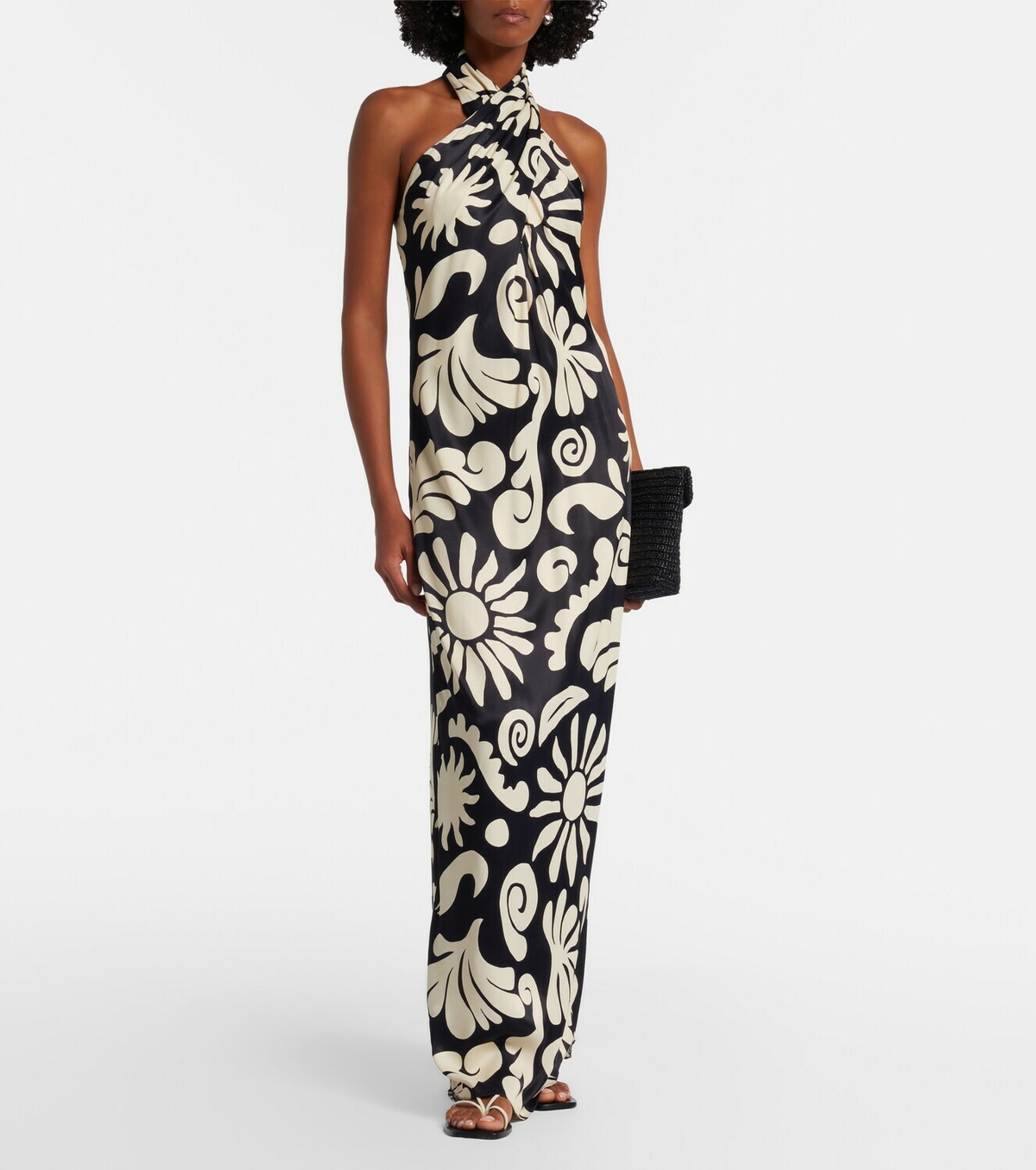 Cala de la Cruz Oliviera printed halterneck maxi dress