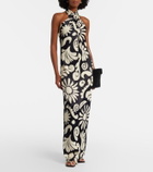 Cala de la Cruz Oliviera printed halterneck maxi dress
