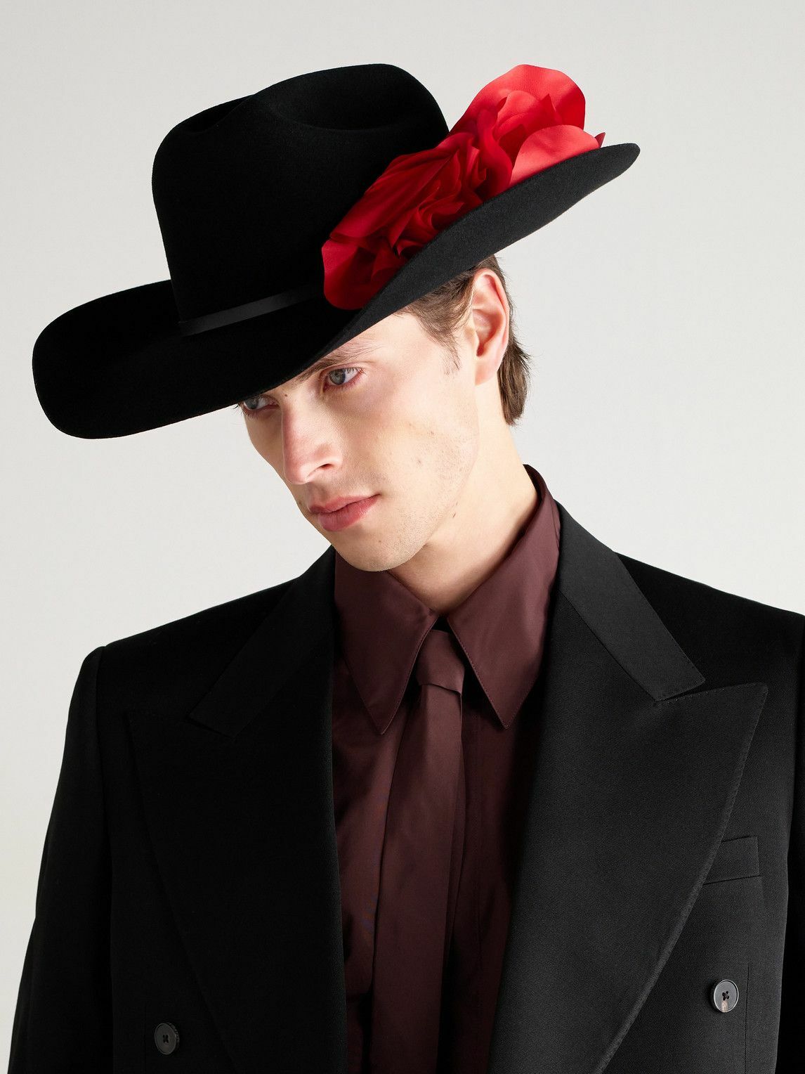 Willy Chavarria - Appliquéd Wool-Felt Fedora