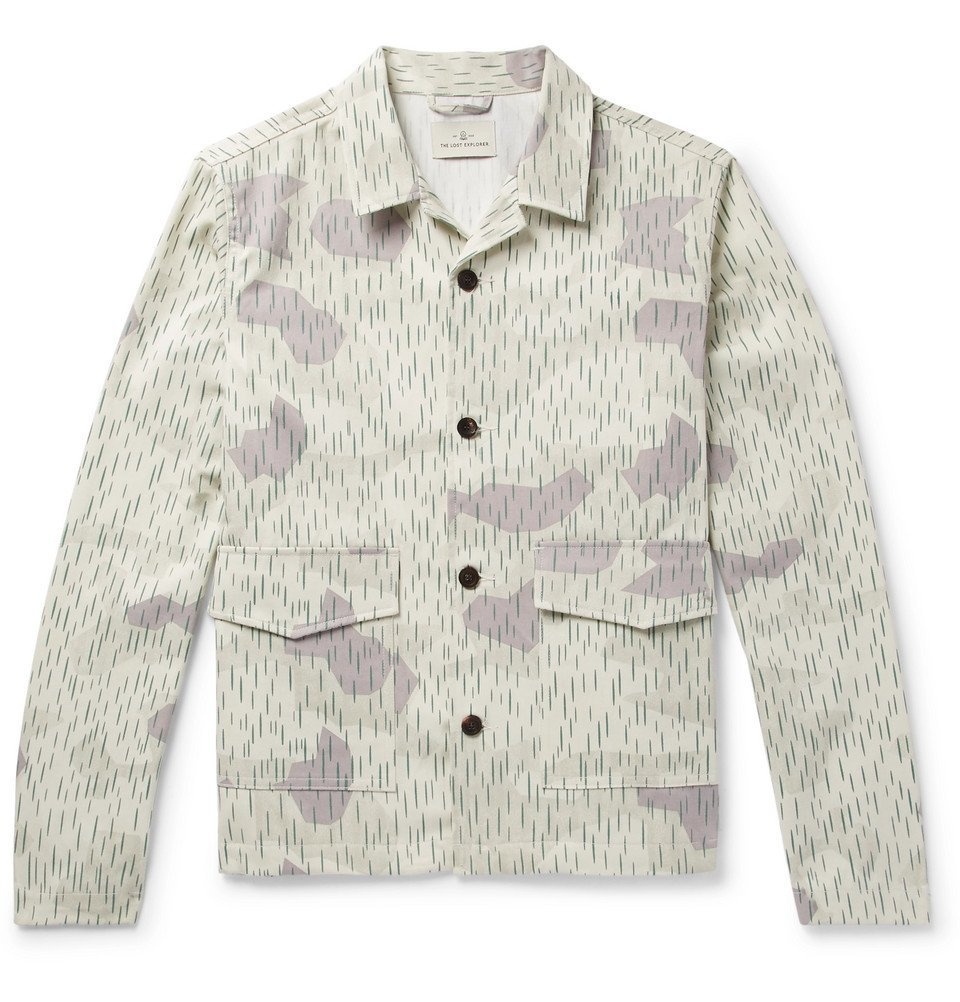 Photo: The Lost Explorer - Camouflage-Print Organic Cotton-Twill Overshirt - Off-white
