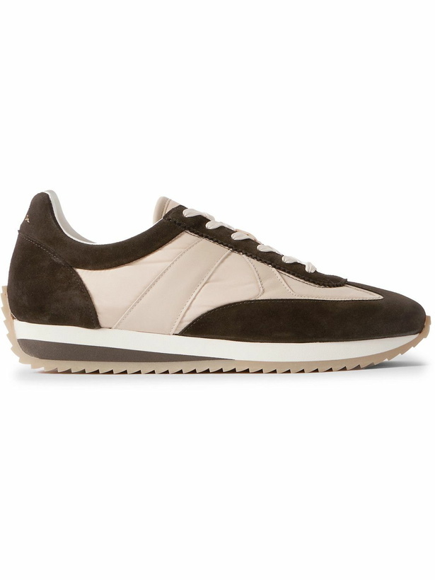 Photo: Paul Smith - Vignola Shell and Leather-Trimmed Suede Sneakers - White