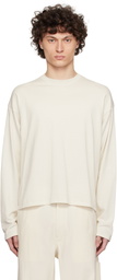 YLÈVE Off-White Gas Singeing Cotton Knit T-shirt