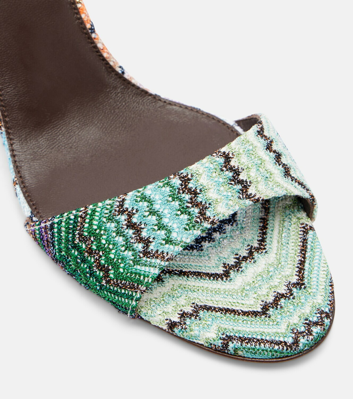 Missoni Julia Zigzag lamé wedges