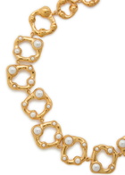 Joanna Laura Constantine Statement Wave 18kt Gold-plated Necklace - One Size