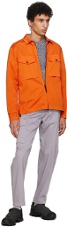 Stone Island Orange Garment-Dyed Jacket