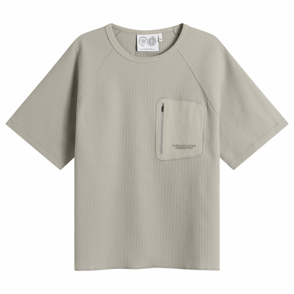 Purple Mountain Observatory Men's Waffle T-Shirt in Concrete