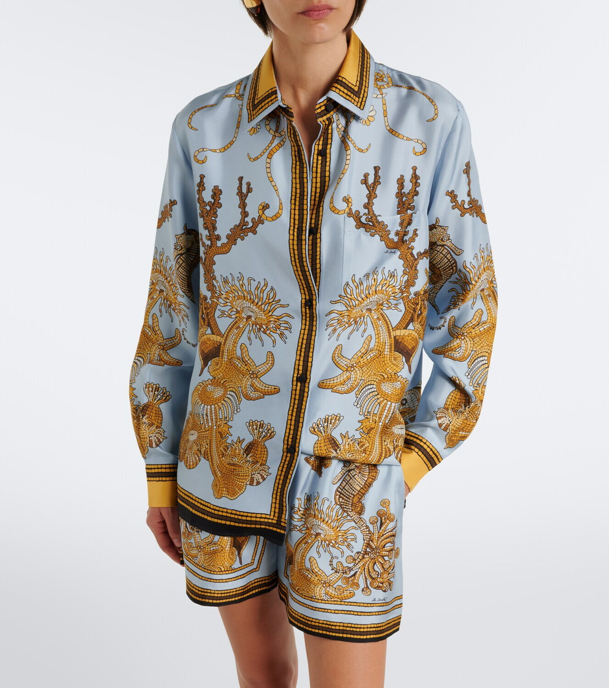 La DoubleJ Boy printed silk satin shirt