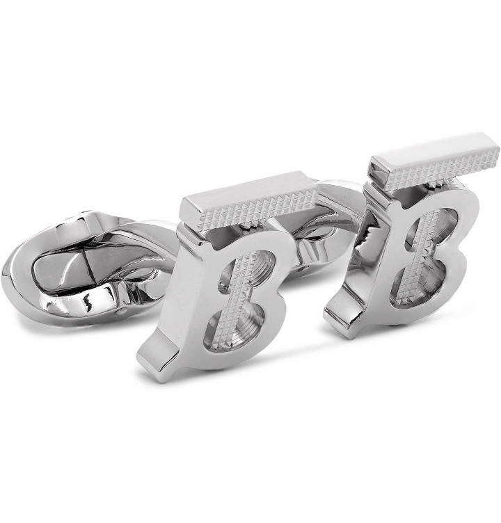 Photo: Burberry - Logo Palladium-Plated Cufflinks - Silver