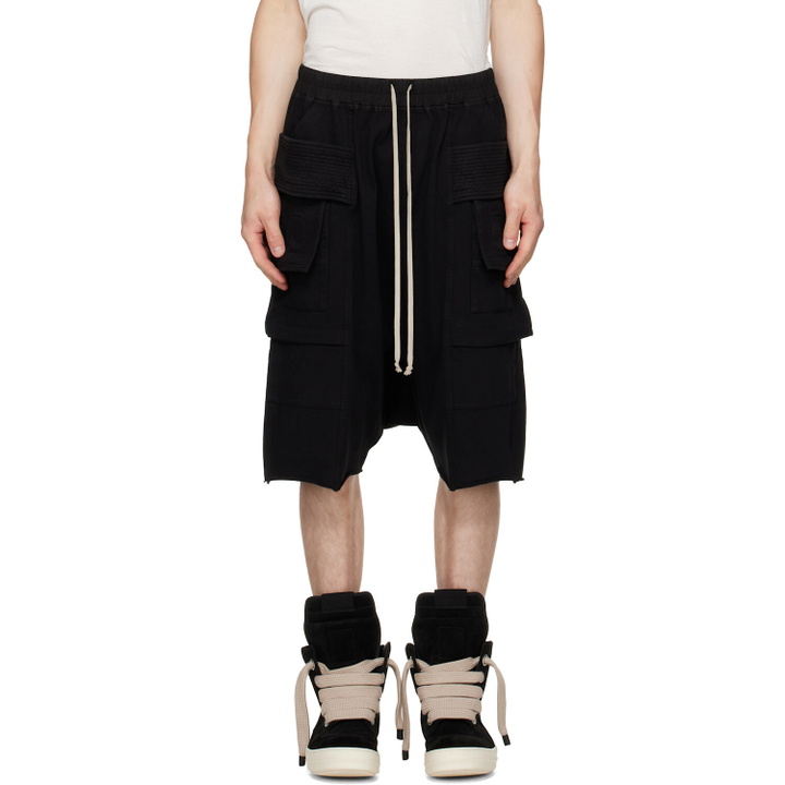 Photo: Rick Owens DRKSHDW Black Tower Cargobela Shorts
