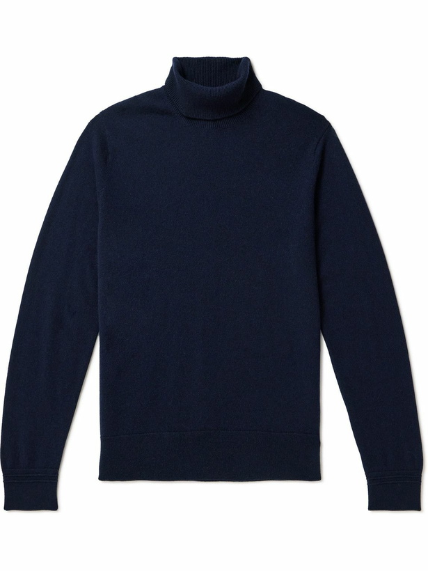 Photo: Mr P. - Cashmere Rollneck Sweater - Blue