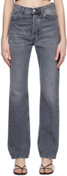 House of Dagmar Gray Straight-Leg Jeans