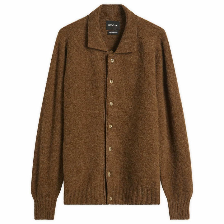 Photo: Howlin by Morrison Men's Howlin' Creatures Of The Howlin' Moon Polo Cardigan in Nuts