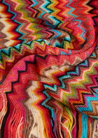 Missoni Zigzag-intarsia Fine-knit Scarf - Pink - One Size