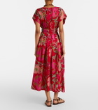 Velvet Leilani printed cotton midi dress
