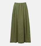 Velvet Linda linen midi skirt