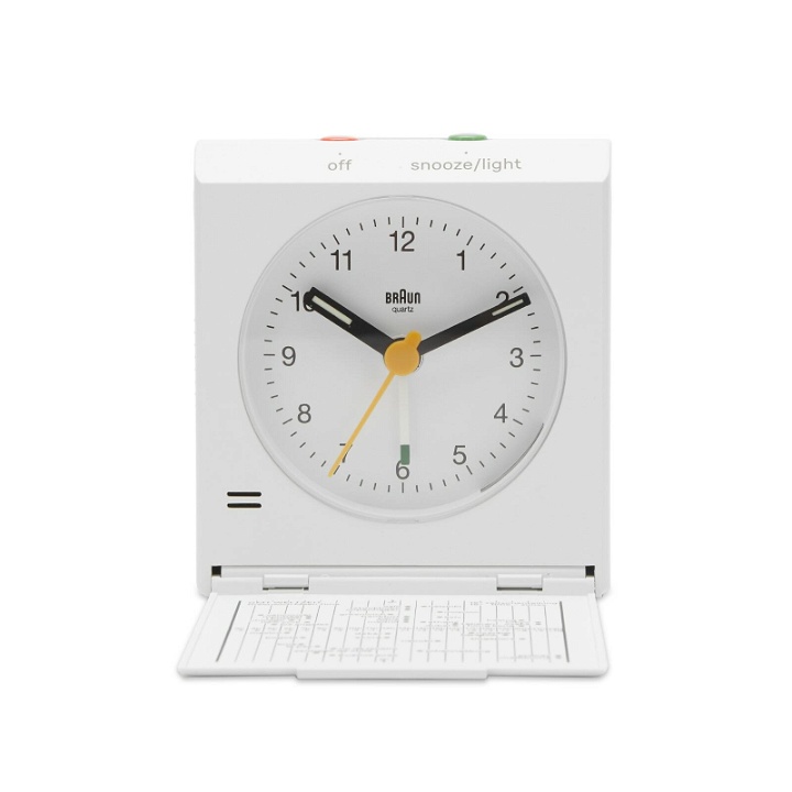 Photo: Braun BC05 Classic Travel Alarm Clock in White