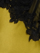 ALBERTA FERRETTI Satin & Lace Long Dress