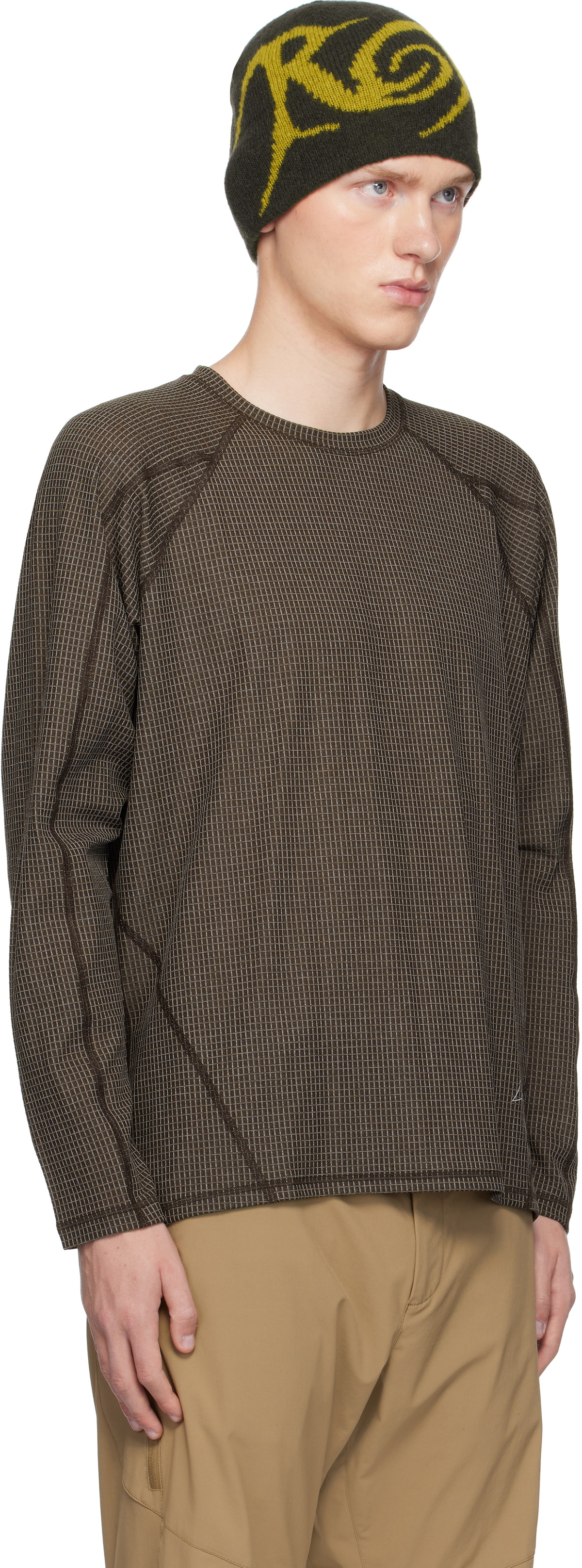 ROA｜ (Base Layer Stretch Ripstop Longsleeve (RBMW0305WO ROA Brown Base Layer Stretch Ripstop Longsleeve T-shirt ROA