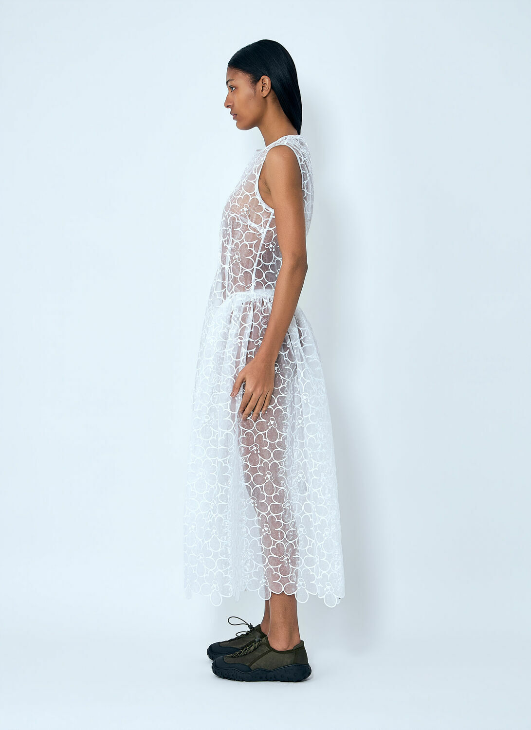 Cecilie Bahnsen Sleeveless Lace Midi Dress