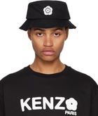 Kenzo Black Kenzo Paris Logo Patch Bucket Hat