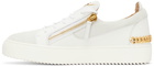 Giuseppe Zanotti White Camoscio Sneakers