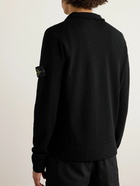 Stone Island - Logo-Appliquéd Wool-Blend Half-Zip Sweater - Black