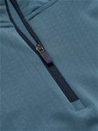 Castore - Active Logo-Print Stretch-Jersey Half-Zip Top - Blue