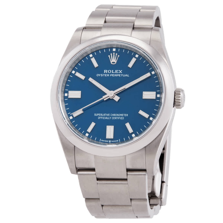 Photo: Rolex Oyster Perpetual Automatic Chronometer Blue Dial Mens Watch M126000-0015