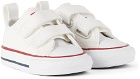 Converse Baby White Leather Easy-On Chuck Taylor All Star Sneakers