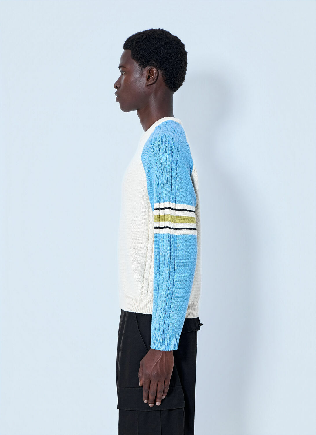 Stüssy Stripe Raglan Crewneck Sweatshirt