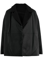 Arma Lara Reversible Padded Leather Jacket Black
