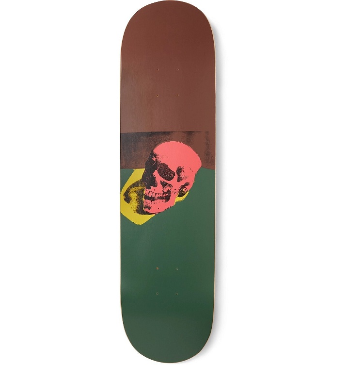 Photo: THE SKATEROOM - Andy Warhol Skull Series Printed Wooden Skateboard - Pink