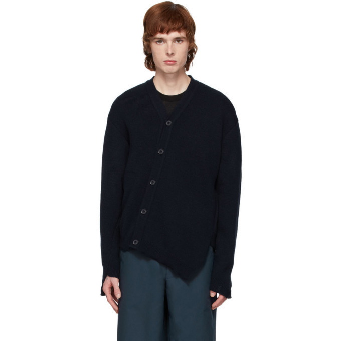 Photo: Comme des Garcons Shirt Navy Lochaven Of Scotland Edition Raglan Cardigan