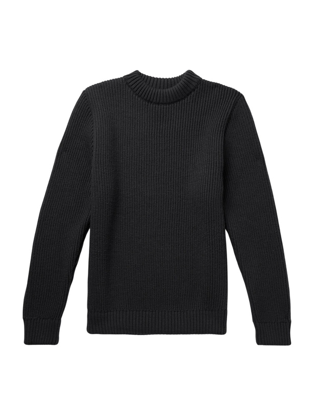 Photo: S.N.S. Herning - Felt-0 Ribbed Virgin Wool Sweater - Gray