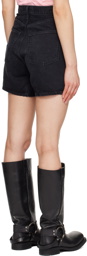AGOLDE Black Stella Denim Shorts