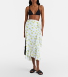Melissa Odabash Printed ruffled wrap skirt