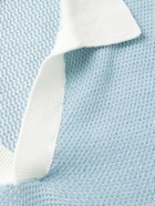 Onia - Johnny Two-Tone Cotton Polo Shirt - Blue