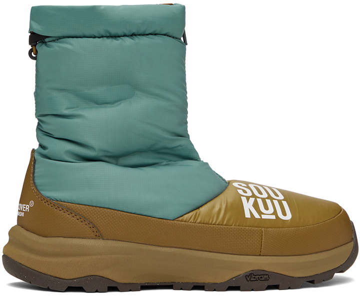 Photo: UNDERCOVER Brown The North Face Edition Soukuu Nuptse Boots