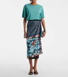 Dries Van Noten Scarfy printed silk wrap skirt