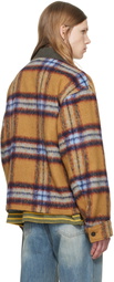 We11done Tan Camel Check Pattern Jacket