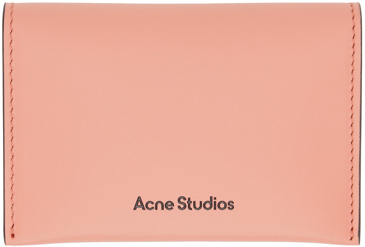 Photo: Acne Studios Pink Folded Leather Card Holder