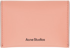 Acne Studios Pink Folded Leather Card Holder