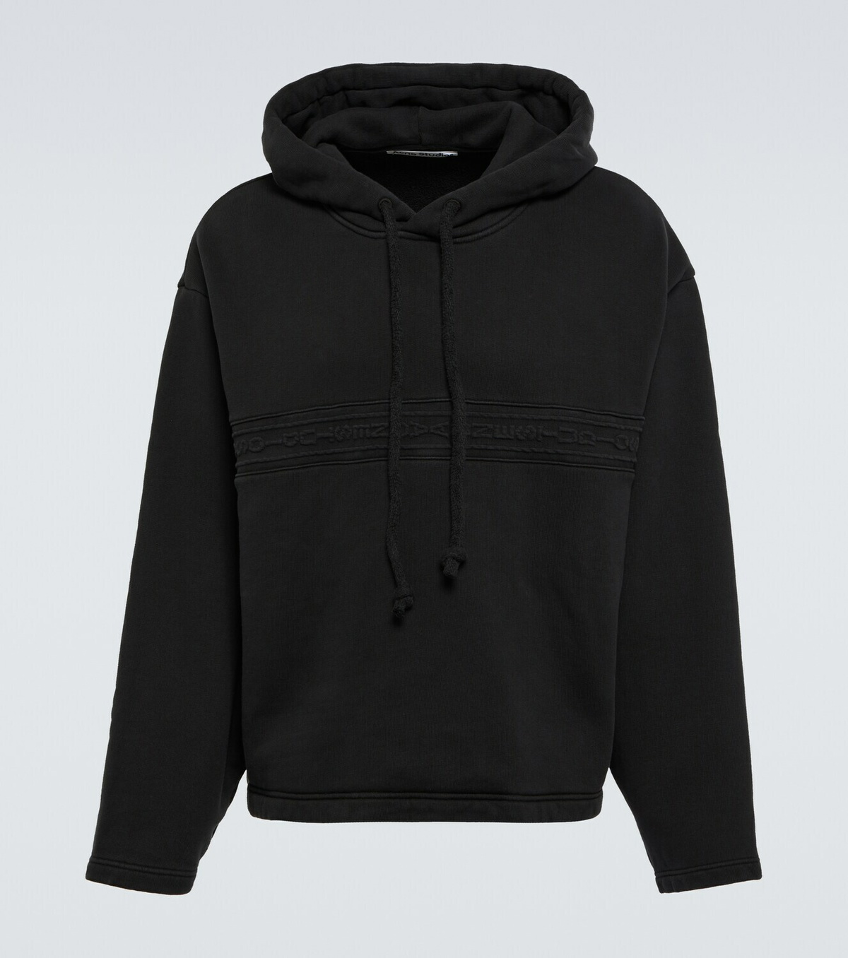 Acne Studios - Logo Tape cotton hoodie Acne Studios