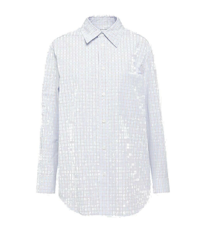 Photo: Bottega Veneta Checked cotton and linen shirt