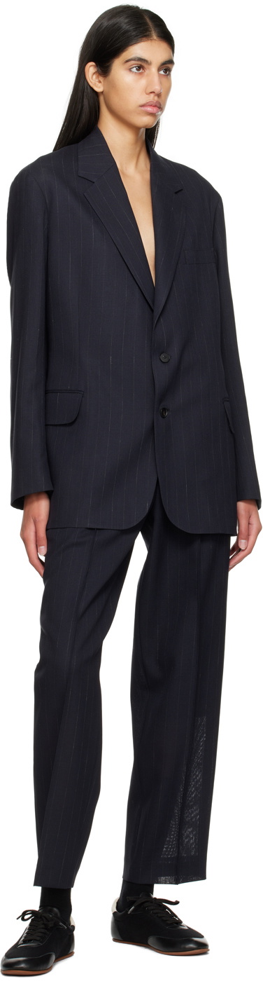 AURALEE Navy Stripe Blazer