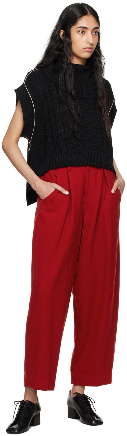 Y's Black Aran Vest